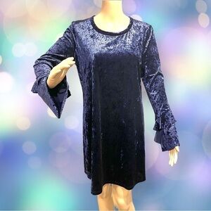 Mika and Gali NWT party dress M midnight sapphire blue velvet